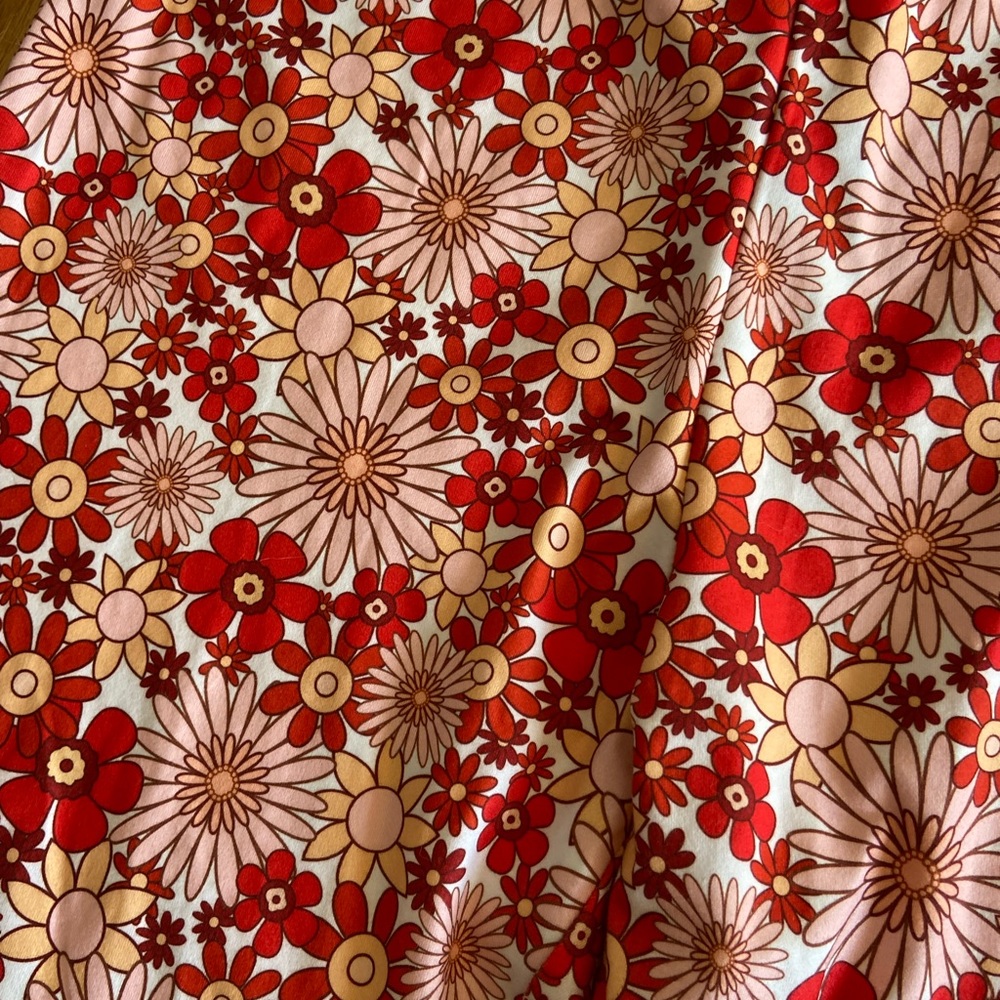 NWT Flower print flare pants